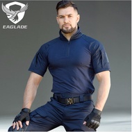 Eaglade Tactical Frog T-Shirt Men In Blue Short Sleeve Stretchable YDJX-G2-DX