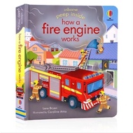 Usborne Peep Inside Flip Book/How A Fire Engine Works/Early Learning Kids Story Books