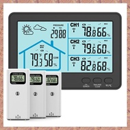 Wireless Weather Station Barometer Color LCD Screen Temperature Humidity Meter 433 Weather Station F