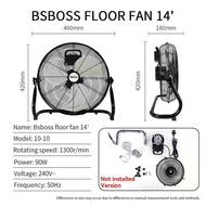 BSBOSS 12 inch - 20 inch Industrial Floor Fan Kipas Lantai  Living Room Dining Hall Kitchen Store Wa