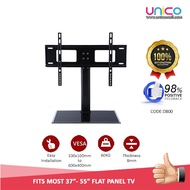 Universal LCD LED Flat Screen Monitor TV Bracket With Table Glass Base Stand For 37"- 55 inch / 26"-