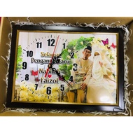 JAM BERGAMBAR CUSTOM FRAME SIZE A4 JAM MEJA JAM POTRET KENANGAN