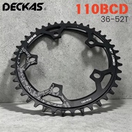DECKAS Bike Chainring 110 BCD 42T Strength Aluminum Alloy Narrow Wide Road Bike Chainwheel 5-Claw