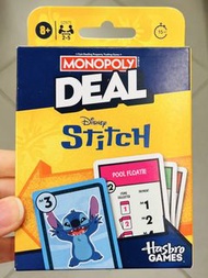 現貨💙正版 MONOPOLY 紙牌大富翁 X 迪士尼史迪仔系列 卡牌遊戲 桌上遊戲 派對遊戲 益智遊戲 收藏珍藏 Monopoly Deal isney Stitch Card Game