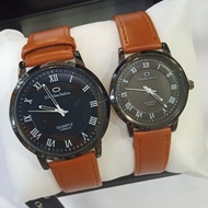 jam tangan charles delon couple - cokelat muda