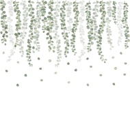 [48H Shipping] Nordic minimalist wall stickers, fresh green leaf baseboard and cornice plant self-ad