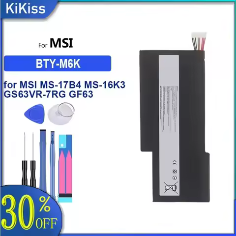 BTY-M6K Laptop Battery for MSI MS-17B4 MS-16K3 GF63 Thin 8RD 8RC GF75 Thin 3RD 8RC 9SC GF65 Thin 9SE