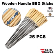 Trio Ninja Wooden Handle BBQ Sticks 25pcs