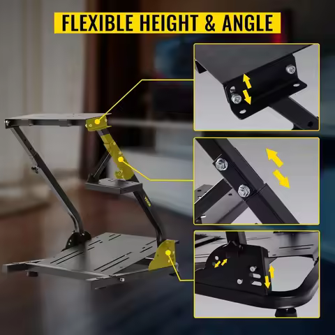 SIHAO Driving Bracket Car Steering Wheel Stand Adjustable Racing Simulator Compatible with Logitech 