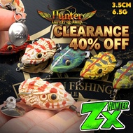 【CLEARANCE】Umpan Katak Hunter ZX Soft Frog 3.5cm/6.5g Tiruan Getah Casting Thailand Fishing Lures