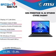 MSI Prestige 14 AI Studio C1VEG-045MY Laptop - 14" 2.8K 60Hz/U7-155H/16GB DDR5/1TB SSD/RTX4050/Win11
