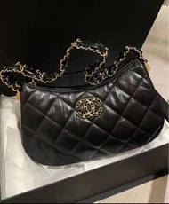 Chanel 23k hobo bag 黑金色腋下包｜可以上門市取件check 袋