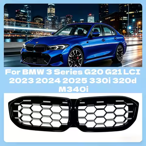 For BMW 3 Series G20 G21 LCI 2023 2024 2025 330i 320d M340i Upper Racing Grill Front Bumper Hood Kid