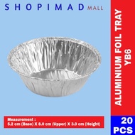 [20PCS] ALUMINIUM FOIL TRAY YB6 | EGG TART TRAY