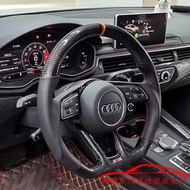 Suitable for Audi A1A3A4LA5A6A7Q3Q5S3TTR8 Forged Carbon Fiber Steering Wheel Modified LED Aircraft D
