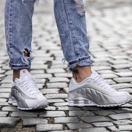 [✅Baru] Sepatu Nike Shox R4 White Silver Unisex