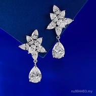 Fashion Crown Mousse Bridal Scenery Atmospheric Water Drop Dinner Jewelry Earrings S925 Silver 11mm 