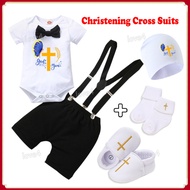 Christening Clothes for Baby Boy Newborn Outfit Set Baby Christening Outfit for Boy White Romper for