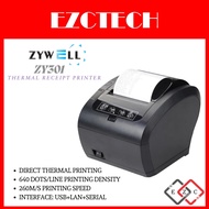 ZYWELL ZY301 80mm Thermal Receipt Printer (USB+LAN+Serial) pos system receipt printer