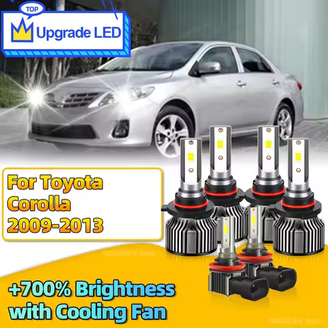 2/6pcs LED Headlight 30000LM Canbus HB4 HB3 Car Front Light Bulbs H8 Fog Lamp For Toyota Corolla 200