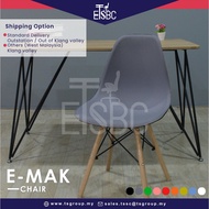 Emak Chair 2 Hole Bed Table Modern Dining Minimalist Chair, Dining Chair cw Dowel Wood Eiffel Legs Kerusi Makan