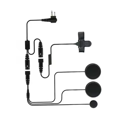 2-Pin Full Face Motorcycle Racing Headset Mic PTT for Motorola Radio DP1400 GP2000 GP300 GP308 CP160