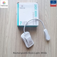 Vekkia 7 Led Rechargeable Amber Book Light ไฟ LED แบบหนีบ ชาร์จได้ ไฟฉาย ไฟอ่านหนังสือ