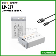 K&F Concept LP-E17 Battery with USB C Fast Charging for Canon EOS R10, R8, R50