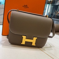 *SHIHNA名牌精品* Hermes Constance 19 康康包 大象灰 金扣 K刻