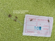 Coklat 10R ohm 10 R Resistor se per empat 1 per 4 W watt 5 persen