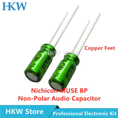 10pcs/lot Nichicon MUSE BP ES Non Polar Nonpolar Bipolar HiFi Audio Capacitor 4.7uf 10uf 22uf 47uf 1