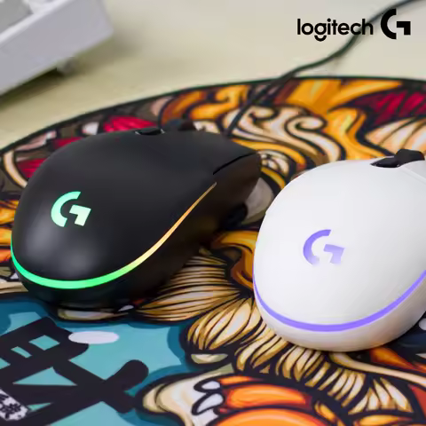 Logitech G102/G203 LIGHTSYNC RGB Gaming Mouse Wired 8000 DPI 6 Programmable Buttons Ergonomic Lightw