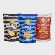 AUNTY ESTHER'S [Bundle] Salted Egg Fish Skin Crisps 100g + Truffle Potato Crisps 100g + Salted Egg Sichuan Mala Fish Skin Crisps 100g