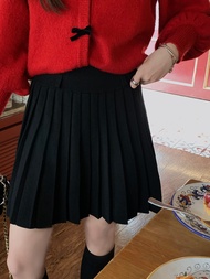 เสื้อสเวตเตอร์ปมผีเสื้อ FF BLUE สําหรับผู้หญิงในสไตล์สวมหัวสีแดงพร้อมเอฟเฟกต์กระชับสัดส่วน Ruffles แ