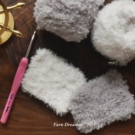 Fuzzy Plush Yarn Crochet Chunky Yarn for Crochet Yarns White Yarn Fluffy Yarn for Crochet Thread Vel