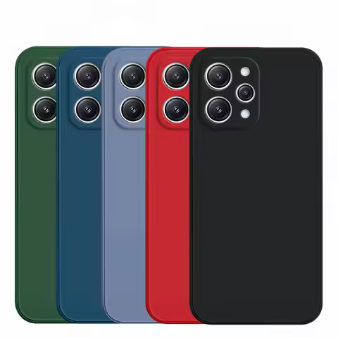 For Xiaomi Redmi 12 Case Xiaomi Redmi 12 Cover Shockproof Liquid Silicone Housing Protective Phone B