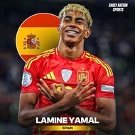 [Printed card] Lamine Yamal football player card - Topps Euro 2024