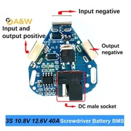 A&W 3S 12.6V 40A BMS  Protection Board 18650  Equalizer Board for Electric Drill