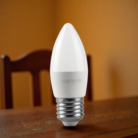 8pack Led Candle Bulb C37 3w 5w 6w 7w Warm White Cold White Day Light B22 E27 E14 AC120V 220V 6000k 