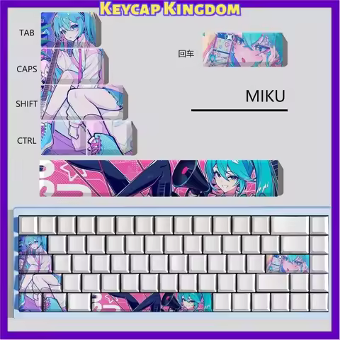 Rabbit Hole Theme Anime Keycaps Mechanical Keyboard Cherry PBT Custom Cute Keycaps PC Gaming Keyboar