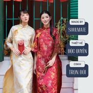 CAT Ao Dai - tafta brocade ao dai with silk pants