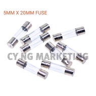 1PC GLASS FUSE 10A20MM 10A 20MM 250V~5mm x 20mm(G FUSE-20mm)