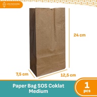 Paper Bag Brown SOS Paper Bag/ POLOS SOS Bag/ Fried Food Wrap Food Paper Bag/