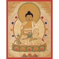 古董醫藥師佛唐卡 古代療法