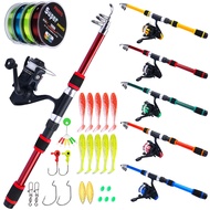 FRRTC Fishing Rod and Reel Set Beginner Fishing Gear Easy Handling Lightweight Fishing Rod and Reel 