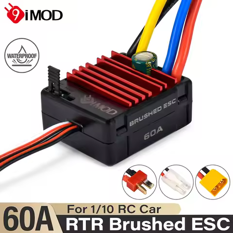 9IMOD 60A Brushed ESC IP65 Waterproof 5V/2A 2-3S For 550 540 Motors For 1/10 RC Crawler Car