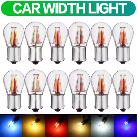 STONEGO 4 COB Filament LED 1156 BAU15S Car Brake Light Parking Lamp 12V Auto Vehicle DRL Lights Reve