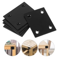 MKR Stainless Steel Furniture Hardware Epoxy Black Flat Joint Plate / Flat Bracket Brace / Black Col