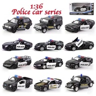 RMZ CITY Police Car Models Alloy Toy Vehicles Dodge Challenger Car Toy Model Kids Toys Gift for Boys