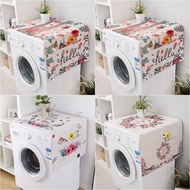 1pc Washing Machine Cover Dust Proof Cloth Cover Microwave Oven Rabbit Refrigerator Anti-dust Cover Protecor Case with 4 Pocket